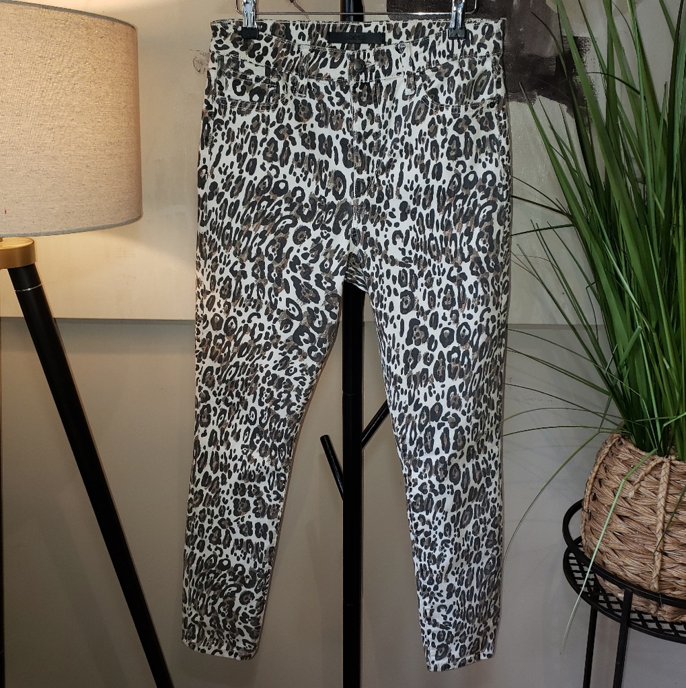 🖤Joe's Jeans (The Charlie) - Women's Animal Print High Rise Skinny Ankle Jeans - Picture 1 of 8
